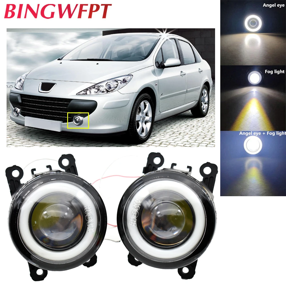 Two In One For Peugeot 307 2002 2008 For Peugeot 208 2014 2015 Car H11 12v Led Fog Light With Angel Eye Aliexpress
