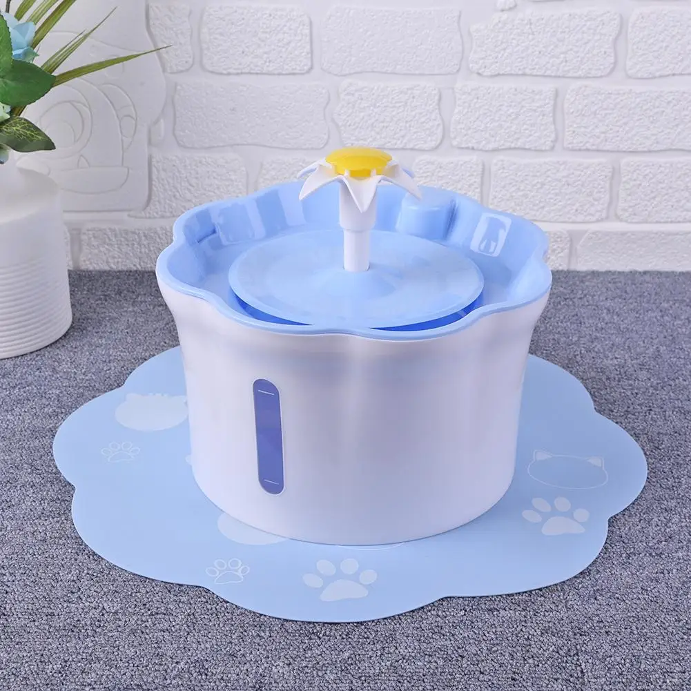 2.6L Pet Water Dispenser Automatic Drinking Fountains See-through Window Design for Cat Dog Small Animal