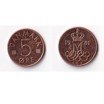 Dania 5 centów Ol monety europa 100 oryginalna moneta do kolekcjonowania stara tanie i dobre opinie DK (pochodzenie) Metal europe Platerowane 2000-Present Patriotyczne 100 Original coins