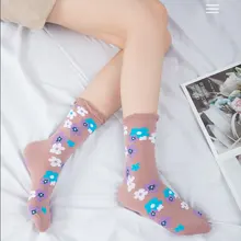 5 пар/компл. осень-зима Для женщин кружевные хлопковые носки Модные Сладкий с фабрики хлопковые носки для девушек, визуально увеличивающие