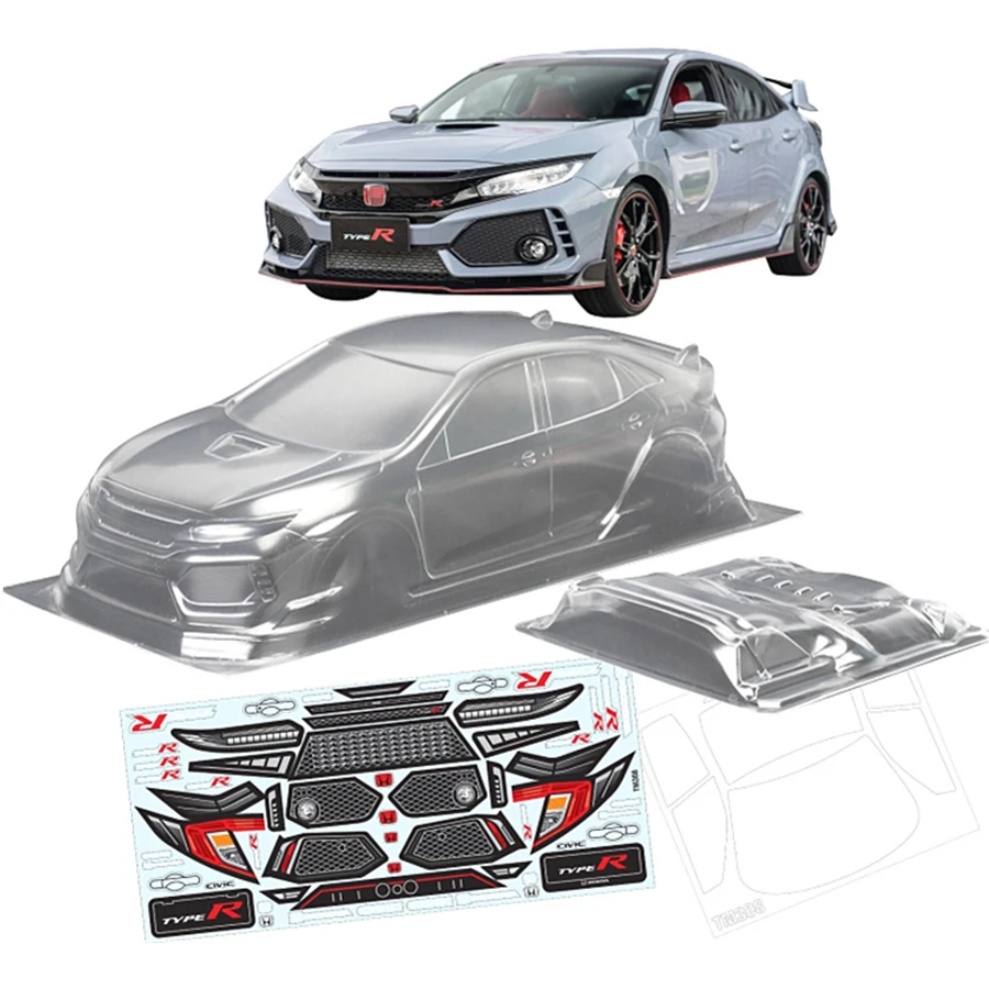 ホンダシビックfk8リモートコントロールカーモデル 透明な車体のステッカー Rcカー用のデカール スポーツ オフロード 電気自動車 1 10 Aliexpress おもちゃ ホビー