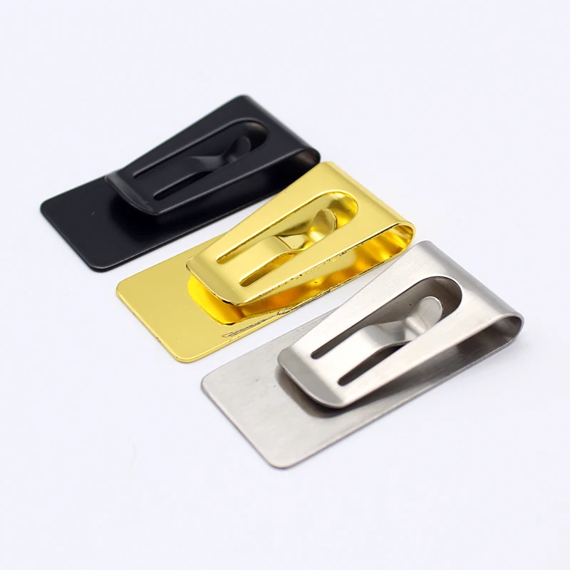 Stainless Steel Metal Money Clip Silver Brass Cash Clamp Holder Wallet Men Women Multipurpose Money Holder