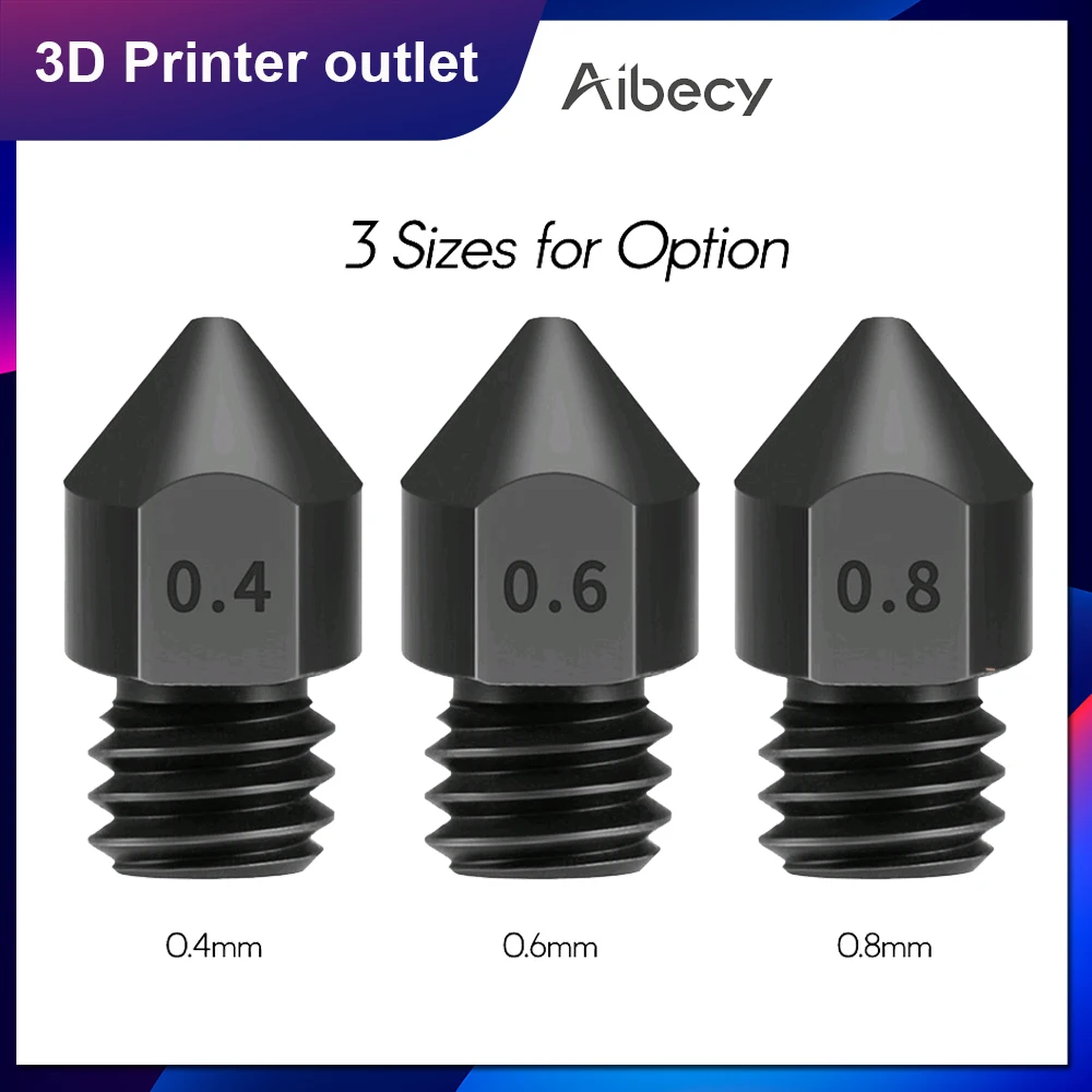 Насадки Aibecy 0 8 мм для филамента 1 75 3D-принтера Creality Ender 3/CR-10/CR-10S Pro 3 шт. | Компьютеры и
