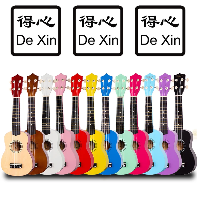 De Xin красочный 2" Укулеле сопрано липа укулеле концертная 21 дюймов Акустическая гитара Сопрано укулеле