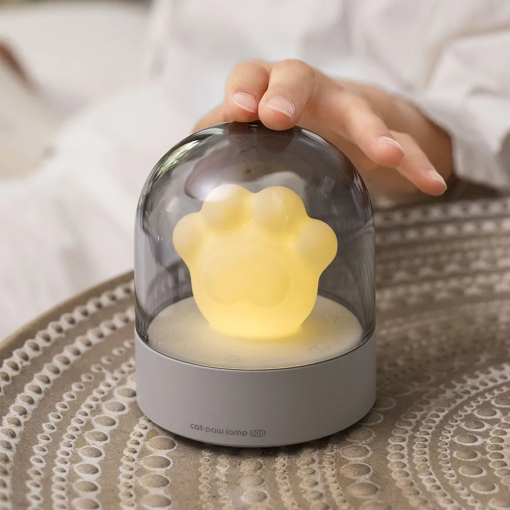 

Carton LED Ambient Lights Cute Cat Claw Shape Night Light Bedside Musical Lamp Home Decor Holiday Gift