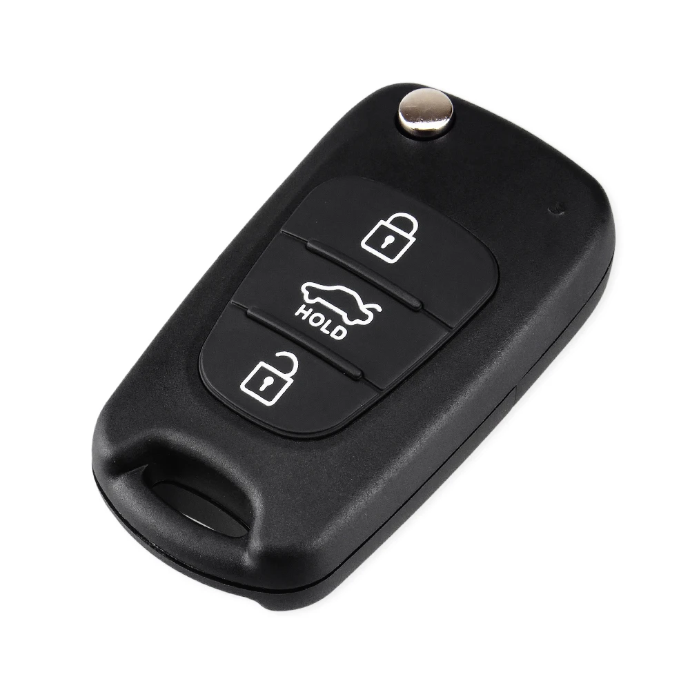 KEYYOU Flip Key Shell Cover 3 Buttons for Kia K2 K5 Rondo Sorento Sportage Soul Rio Folding Remote Car Key Uncut Blank Case key case car key shell car remote key car key key shell