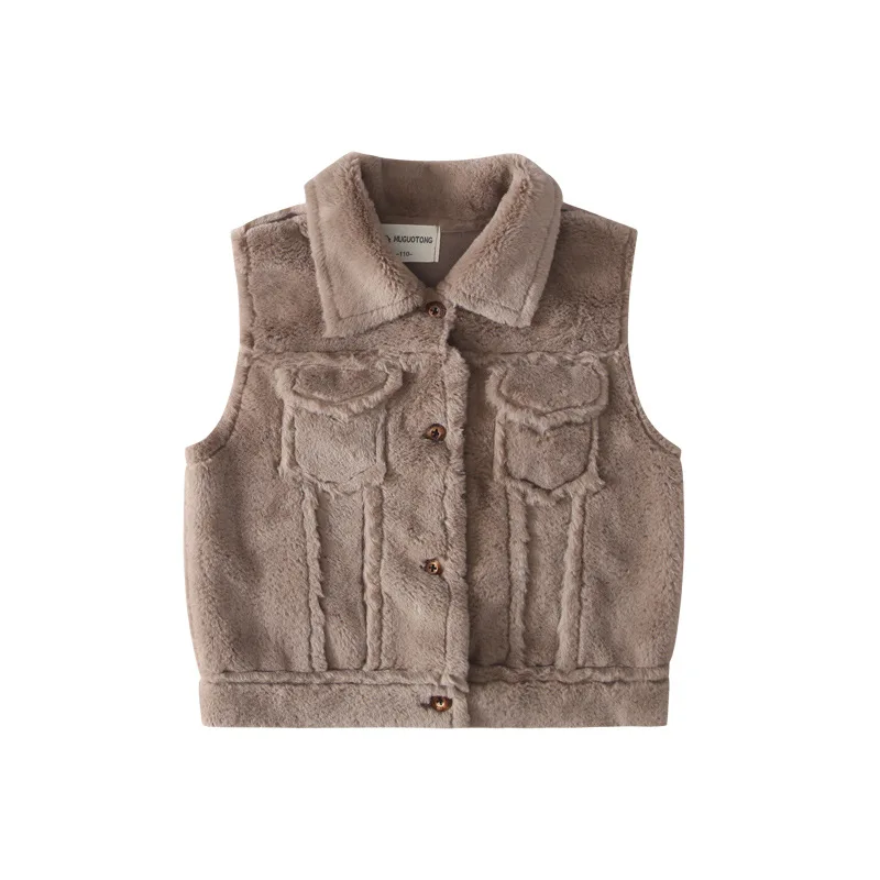 

2019 new girl clothes autumn and winter fashion Korean version warm letter printing girls vest coat children coat for 4-12 years