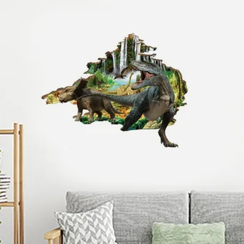 

1pc Sticker Dinosaur Creative Broken Wall Floor Decal Wall Sticker for Living Room Bedroom