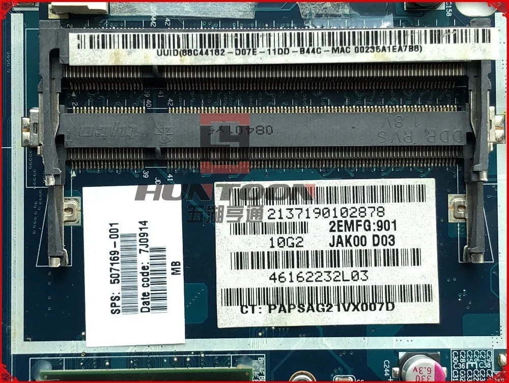 Высокое качество JAK00 LA-4083P для hp Pavilion DV7-1000 материнская плата для ноутбука 507169-001 PGA948 PM45 DDR2 полностью протестирована