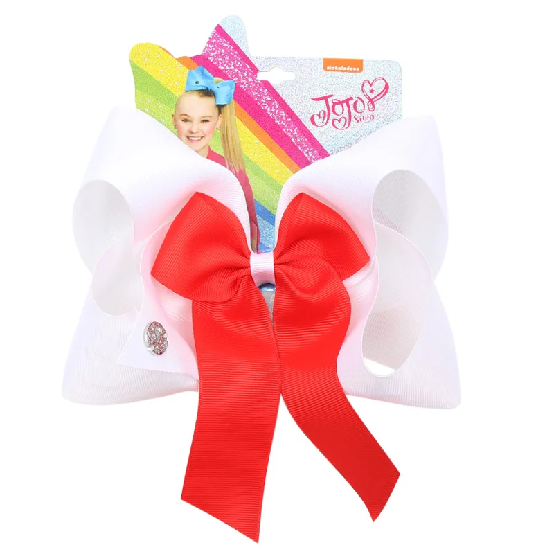 Новые 7 ''Jojo Луки/Jojo Siwa большие банты для волос заколки для волос для девочек рождественские ленты сложенные заколки для волос в виде банта вечерние детские головные уборы