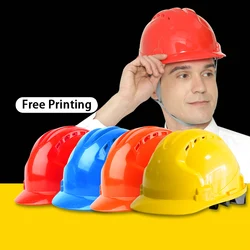 Safety Helmet Hard Hat Construction Engineer Working Protective ABS Cap Multicolor Options Can Print Logo