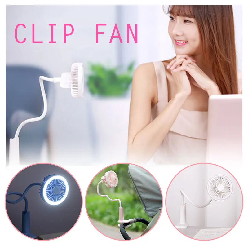 Reading Light LED Clip Booklight Book Lamp Flexible Portable Adjustable Mini Fan COB Rechargeable Torch Piano Music Stand Study