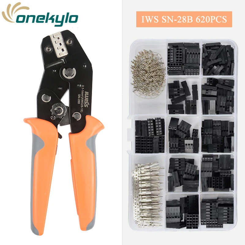 IWISS SN-28B 310pcs Dupont crimping pliers  Wire Jumper Pin Header Connector Housing Kit Male/Female Crimp Pins Terminals set 2