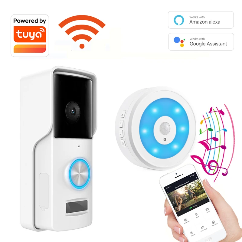 Ring sonnette vidéo Plus sans fil (Battery Video Doorbell Plus) + Chie