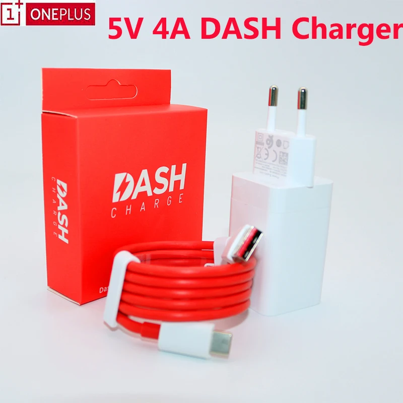Oneplus Dash Зарядное устройство 5V4A для One plus 6 5/5 T/3/3T тире зарядный адаптер 100 см круглый Dash USB зарядка Тип C кабель