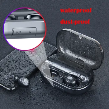 

Beautyess Mini Bluetooth Earphone Wireless Earbud TWS Mini True BT 5.0 Stereo Earphone Bass Headset With Charging Treasure