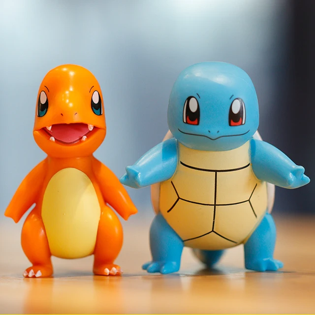 Pokemon Anime Doll Ornaments Action Figure Kawaii Pikachu Psyduck Squirtle Bulbasaur PVC Model Toys Cartoon Children's Gifts 5