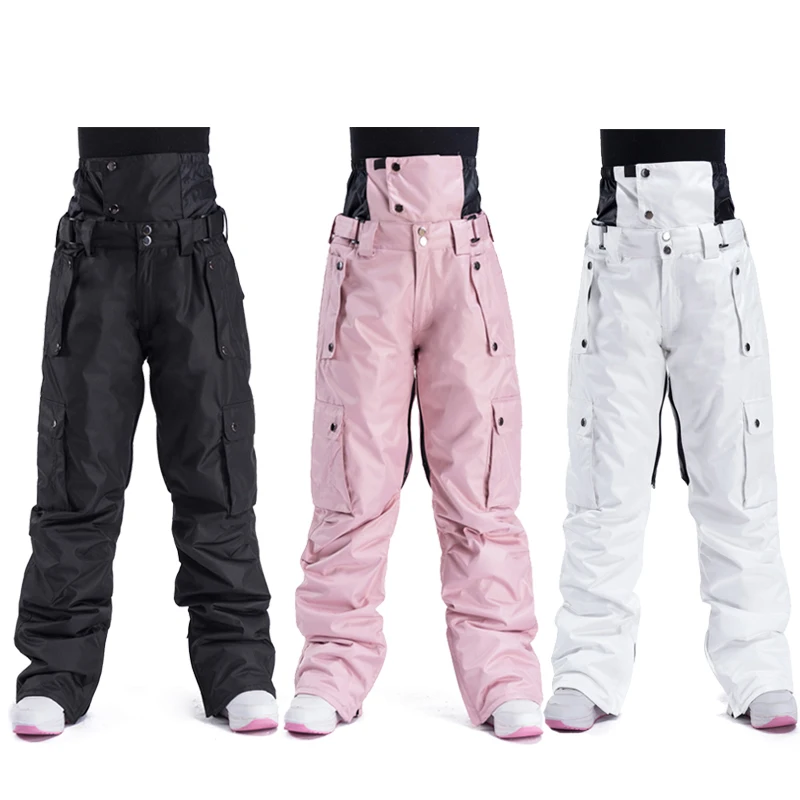 Snow-Trousers Waterproof Ski Women Warm Winter Couple Waist-Protection High-Quality