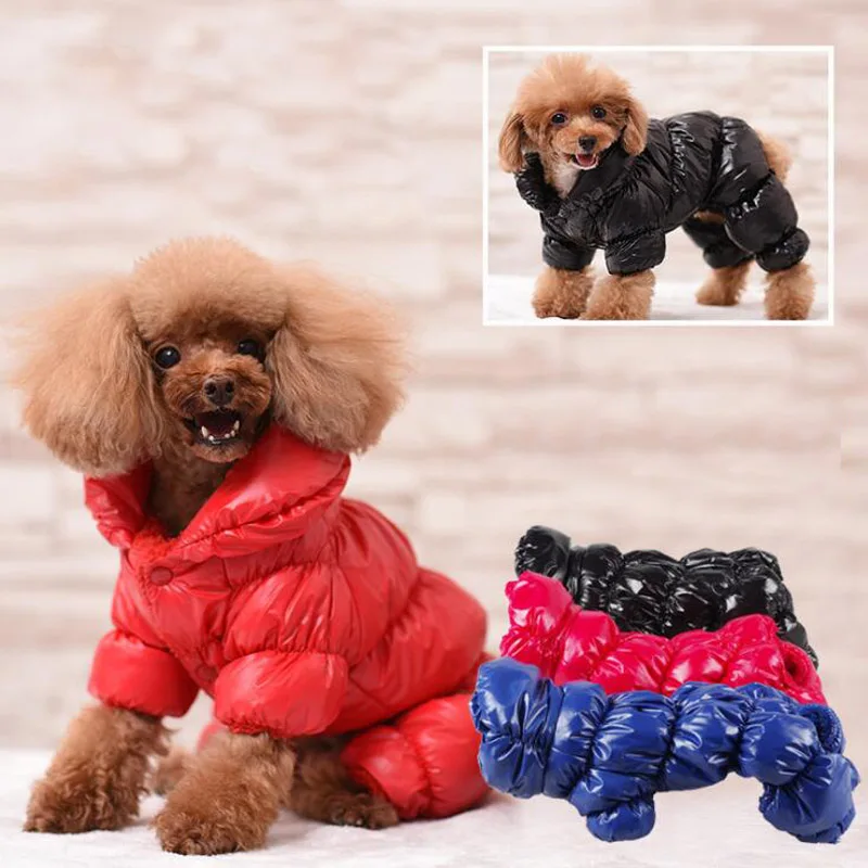 

Winter Dogs Jumpsuit Pet Cat Warm High Collar Four-leg Clothes For Small Medium Dog Chihuahua Teddy Costume XS S M L XL XXL