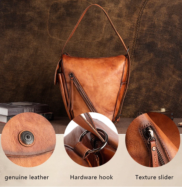 Leather and Hardware Hook of Vintage Backpack