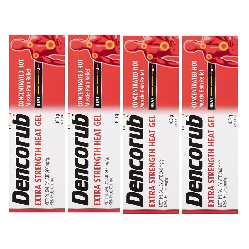 4pcs Australia Dencorub Strength Heat Gel No Odour Relief From