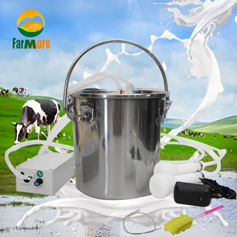 

5L New Electric Milking Machine goat cattle Stainless Steel Milker Electric Vacuum Pump 240V Automatic Efficient Milking Machine