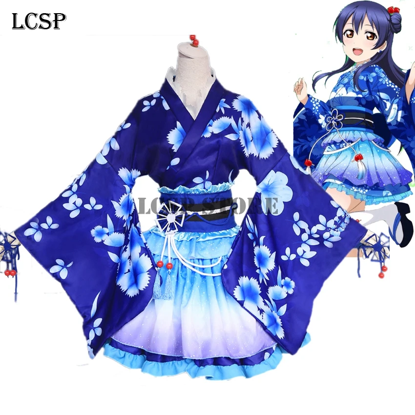Lcsp Lovelive 園田海浴衣コスプレ衣装アニメ愛ライブ着物制服衣装服 アニメ コスチューム Aliexpress