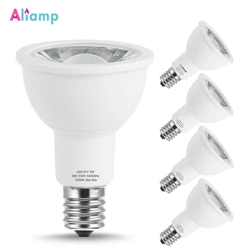 

E17 LED Light Bulb Reflector 40W R14 Ball Bulbs Daylight 5000k 550lm for Reading Cabinet Spotlight Desk Exhibition Lamp 4Pack