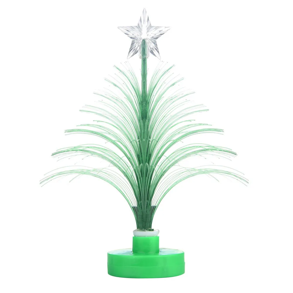 Горячая Merry светодиодный Изменение цвета Мини Рождественская елка Домашний Настольный праздничный Декор Шарм L1008 - Цвет: Green