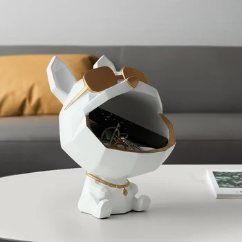 

Newly Dog Big Mouth Storage Box Home Decor Ornamental Resin Art Sculptures Figurines Home Decor Decorative Gift FIF66