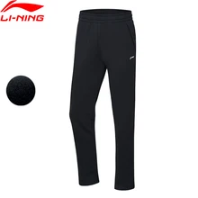Li-Ning женские тренировочные спортивные штаны из теплого флиса с подкладкой из 69% хлопка и 31% полиэстера AKLP456 WKY258