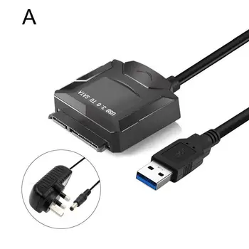 

New Usb3.0 To Sata Hard Drive Hdd Sdd Converter Adapter Cable Pc Acces Eu Plug A4W0