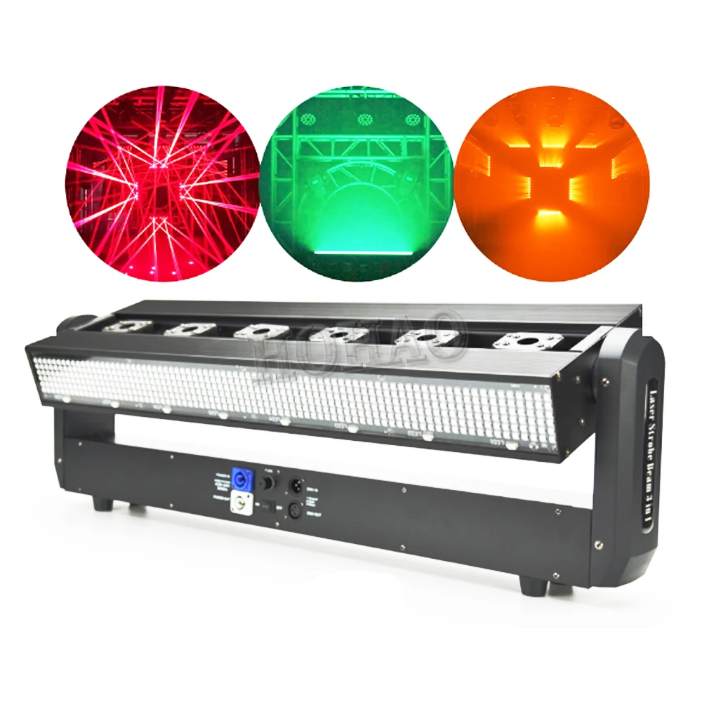 

2023 6 Eyes RGB Laser Bar Moving Head Beam Strobe 3in1 Flashing CREE Lamps For Nightculb Disco Bar Performance DJ Hall