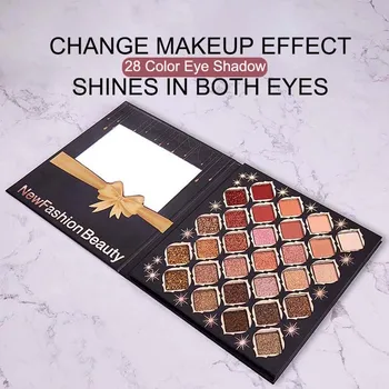 

28 Colors Full Professional Makeup Eyeshadow Palette Of Shadows Waterproof Cosmetics Palete With Glitter/Matte The Shadows