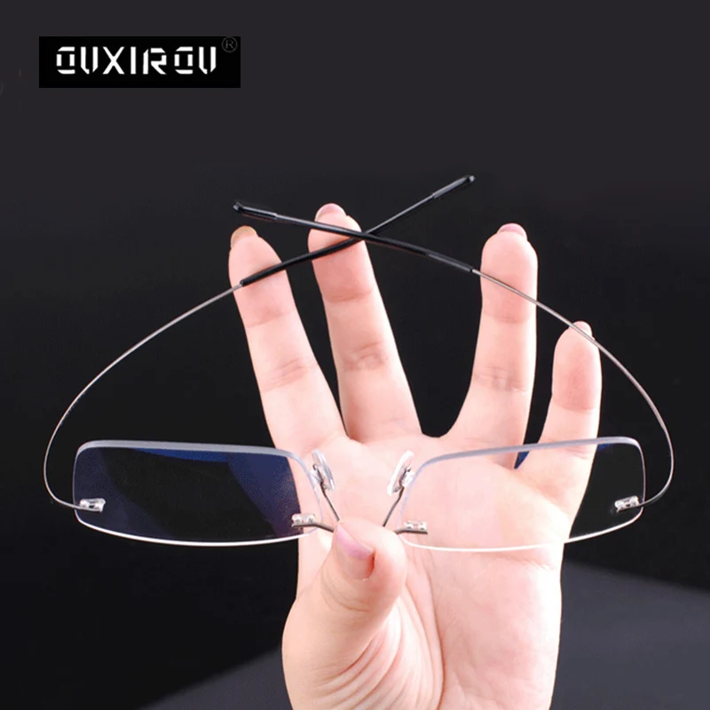 

Rimless Pure Titanium Reading Glasse Men Women Anti-blue Light Ultralight Presbyopia +1.00 1.50 2.00 2.50 3.00 3.50 4.00 s630