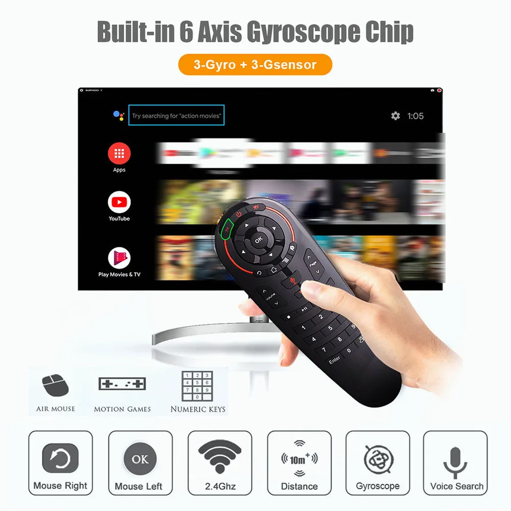Kaufen G30 Stimme Fernbedienung Air Maus Wireless Mini Tastatur unterstützung Google Assistent 33 Tasten mit IR Lernen für Android TV box