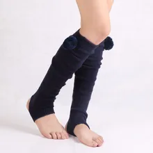 Женские Профессиональные носки для йоги, акриловые 55 см, танцевальные гетры, вязаные спортивные женские гетры, гетры, носки для йоги, покрытие для обуви