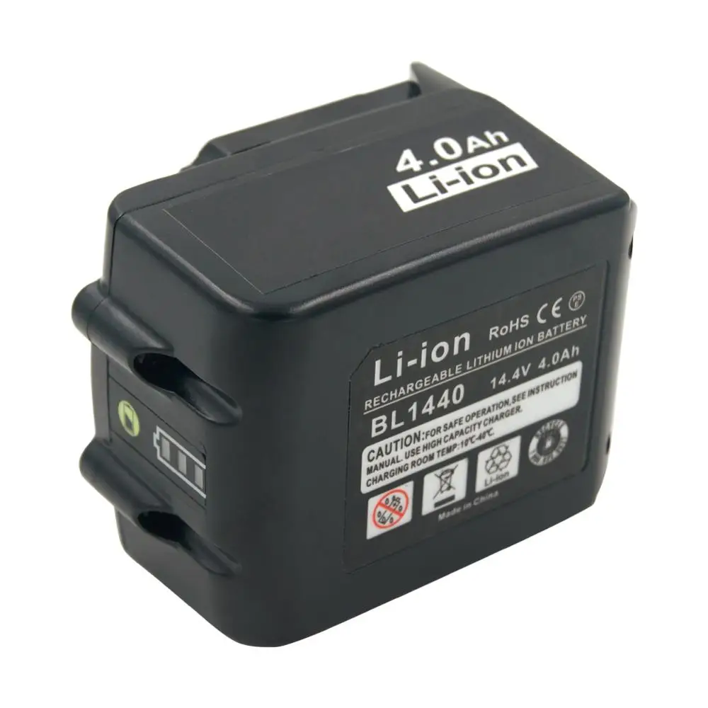 Светодиодный индикатор BL1440 14,4 V 4.0Ah литий-ионная аккумуляторная батарея для Makita BL1430 194066-1 194065-3 беспроводные электроинструменты