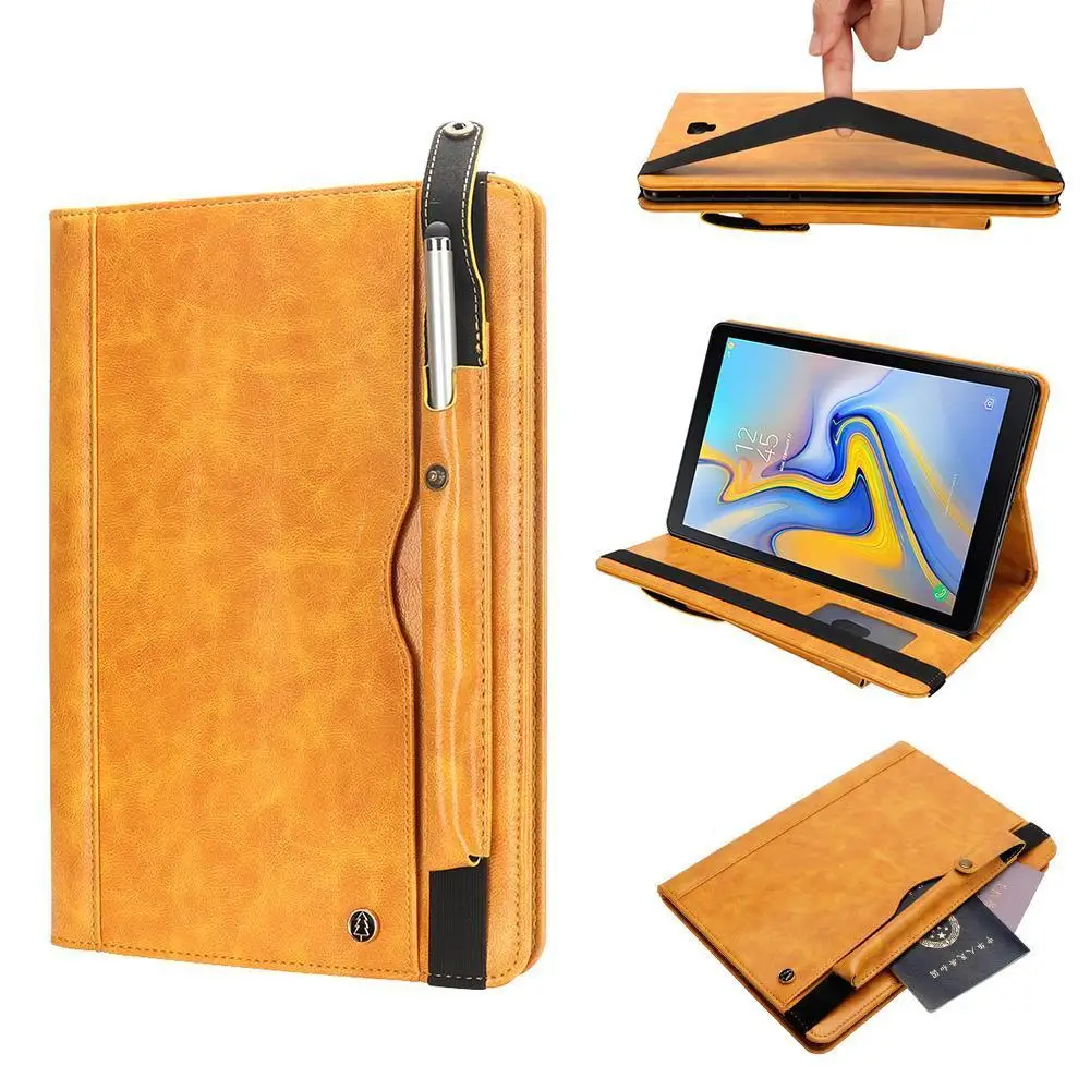 

Luxury Stand Protective Case For Samsung galaxy Tab A 10.5 2018 SM-T590 T595 T597 With Wallet Function Leather Case Funda+gifts
