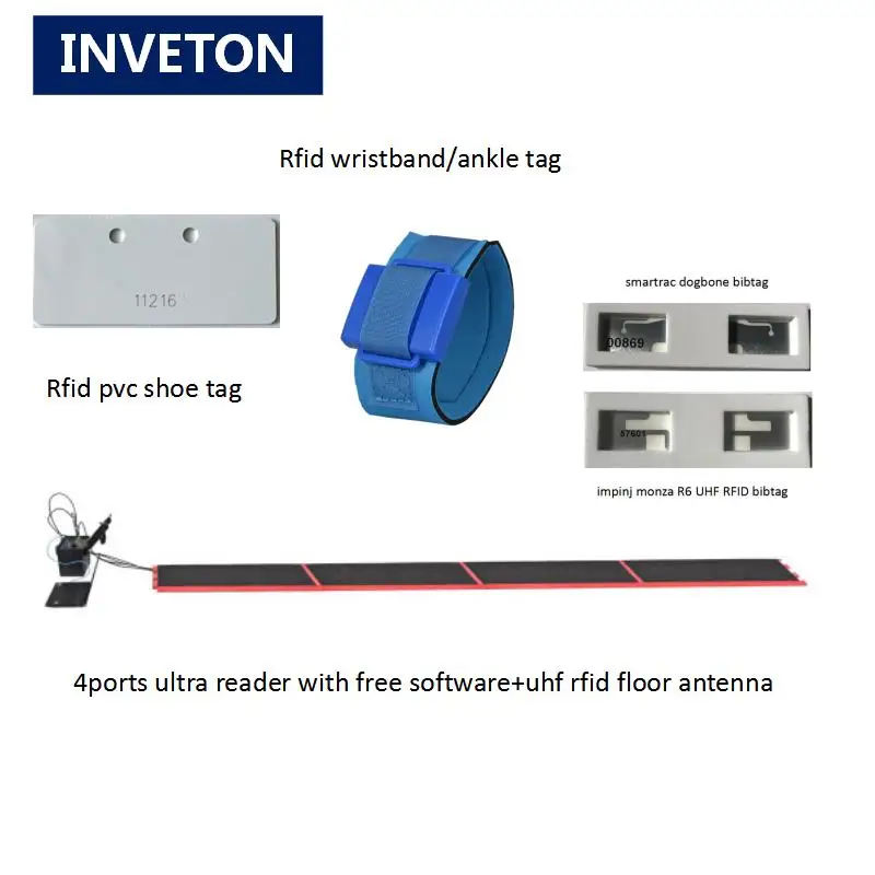 Многоразовый uhf rfid браслет метка dogbone Большой тег длинный диапазон rfid лодыжки тег для УВЧ мат Антенна rfid бег гонка timng система