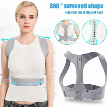 

Back Posture Corrector Therapy Corset Spine Support Belt Adjustable Lumbar Shoulder Correction Brace Bandage For Men Women Kid