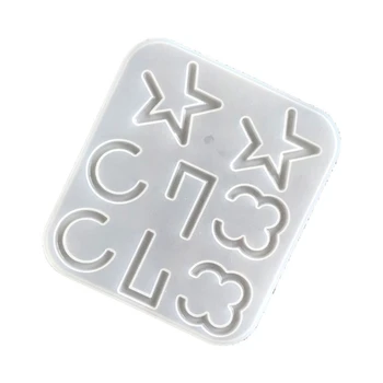 

Handmade Acrylic Cricle Star Hoop Earings Resin Molds Hoop Drop Earrings Epoxy Resin Molds Fashion Jewelry Making Tools