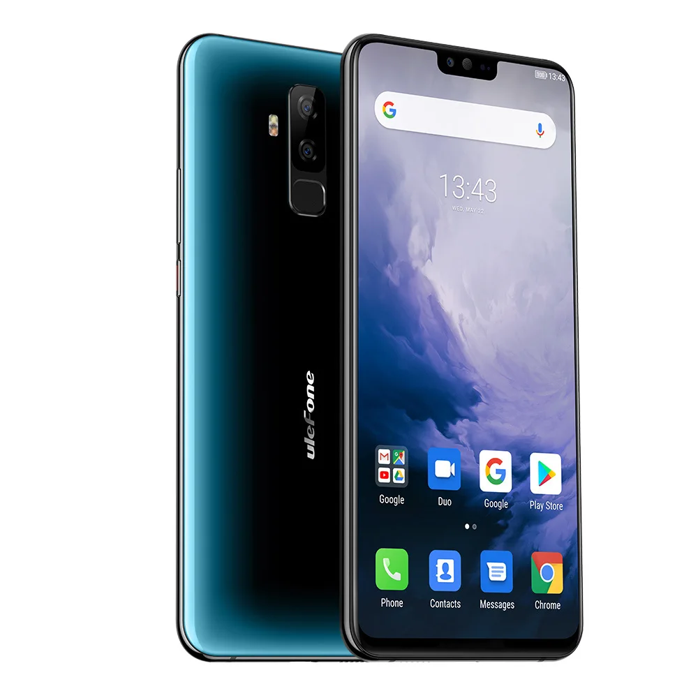 Ulefone T2 6GB+ 128GB Helio P70 Android 9,0 мобильный телефон с глобальной диапазоном 4G 6,7 ''4200mhA с функцией распознавания лица NFC Беспроводной зарядный смартфон