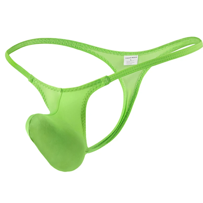 

mens thongs and g strings Sexy men's ice silk thongs Ultra-thin low waist men's three-dimensional translucent underwear T pants