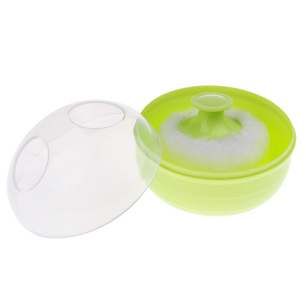 Prettyia Baby Soft Body Face Makeup Cosmetic Powder Puff Container Sponge Box