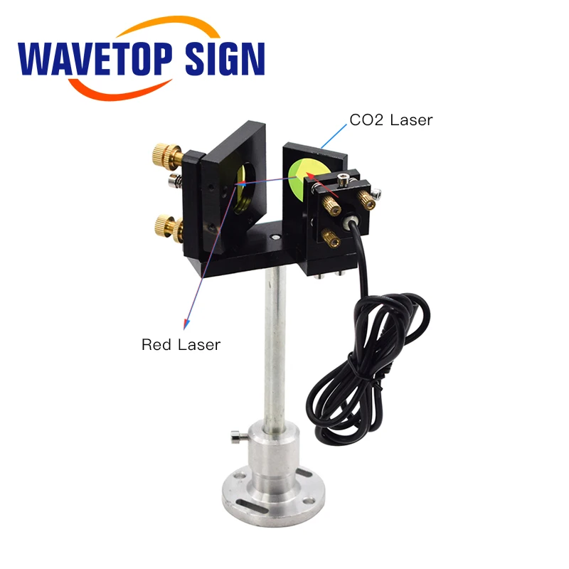 Günstig WaveTopSign E Serie Erste Spiegel Montieren Enthalten Strahl Combiner und Roten Zeiger Für CO2 Laser Gravur Schneiden Maschine