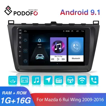

Podofo 2Din Android 9.1 Car Radio 9'' Universal GPS Navigation For Mazda 6 Rui Wing 2009-2016 WIFI Multimedia Player