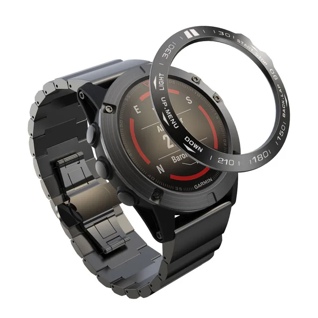 BlackWhite B Fenix Безель кольцо Fenix 5x 5x Plus 3 3HR Смарт часы крышка из нержавеющей стали против царапин защитный чехол кольцо аксессуары для часов - Цвет: BlackWhite B