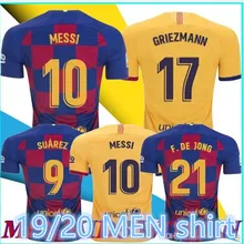 New Barcaed Jersey soccer adult t-shirt F. DE JONG GRIEZMANN MESSI SUAREZ ARTHUR COUTINHO VIDAL I.RAKITIC football shirt