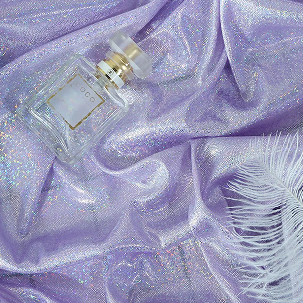 Professional Laser Cloth Photographic Ornaments Decorative Fabrics 100*150cm Shiny Photographed Background Cloth Photographer - Цвет: light purple